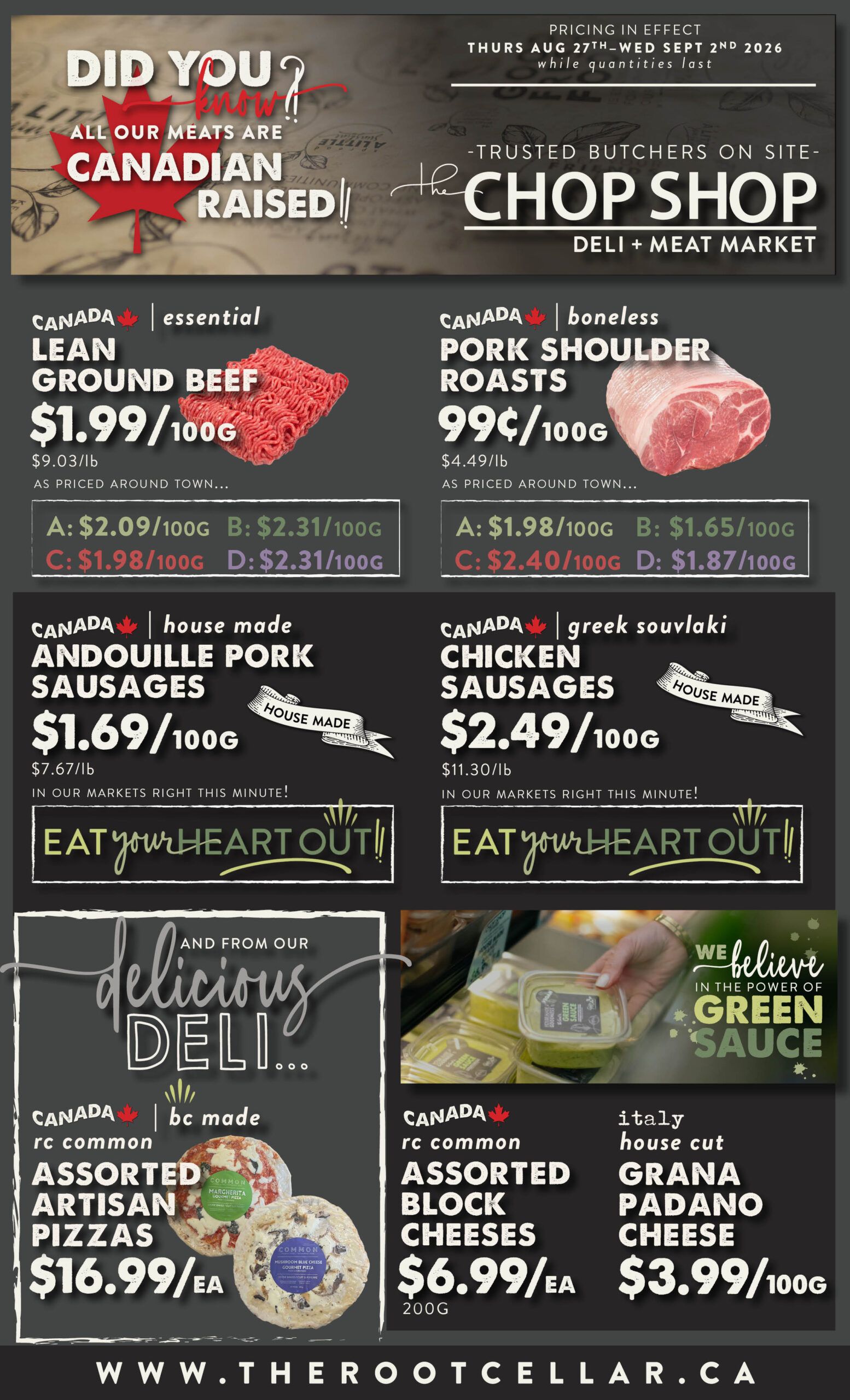 The Root Cellar Flyer August 27 to September 2