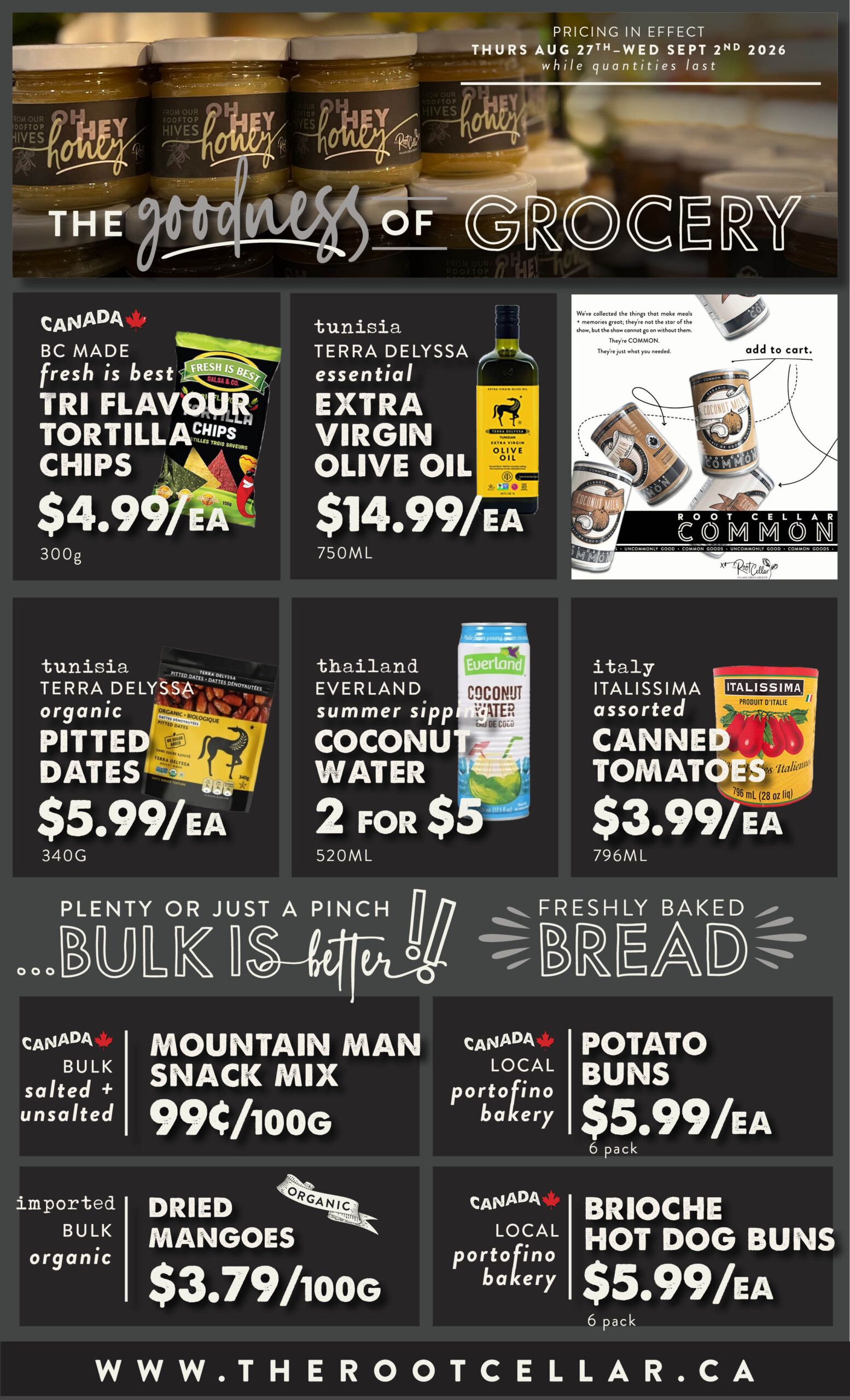 The Root Cellar Flyer August 27 to September 2