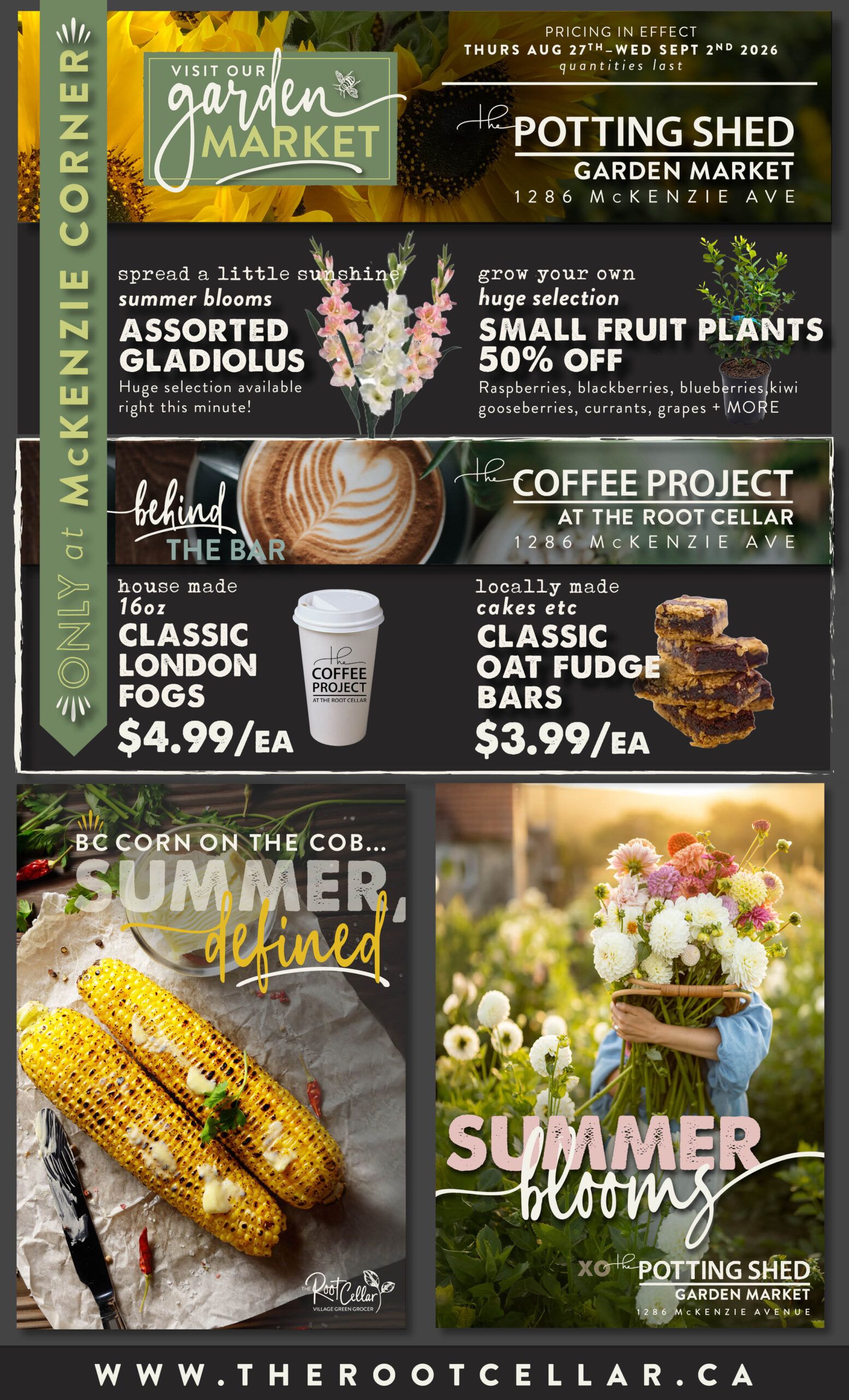 The Root Cellar Flyer August 27 to September 2