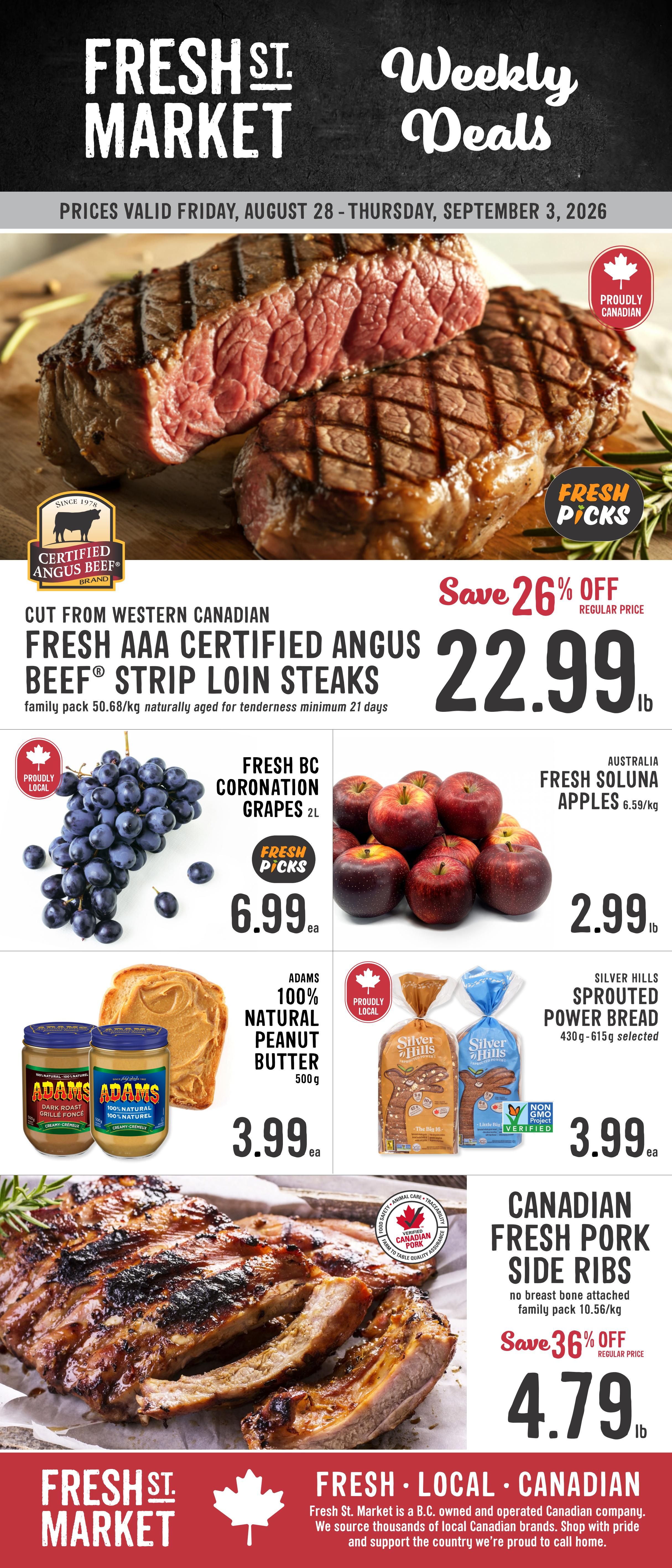 Fresh St. Market Flyer August 28 to September 3
