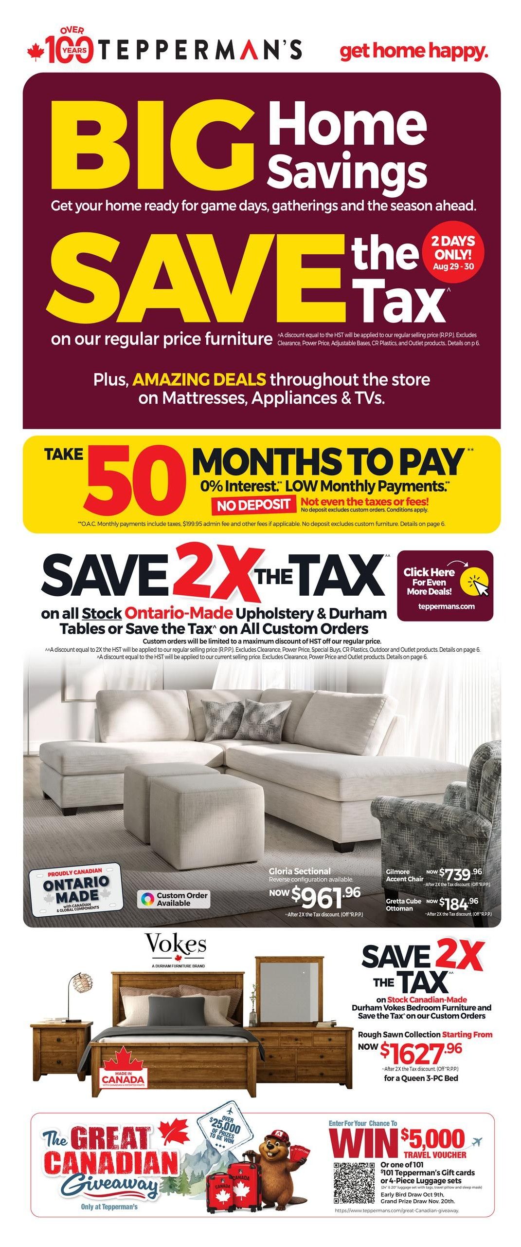 Tepperman's Flyer August 28 to September 3