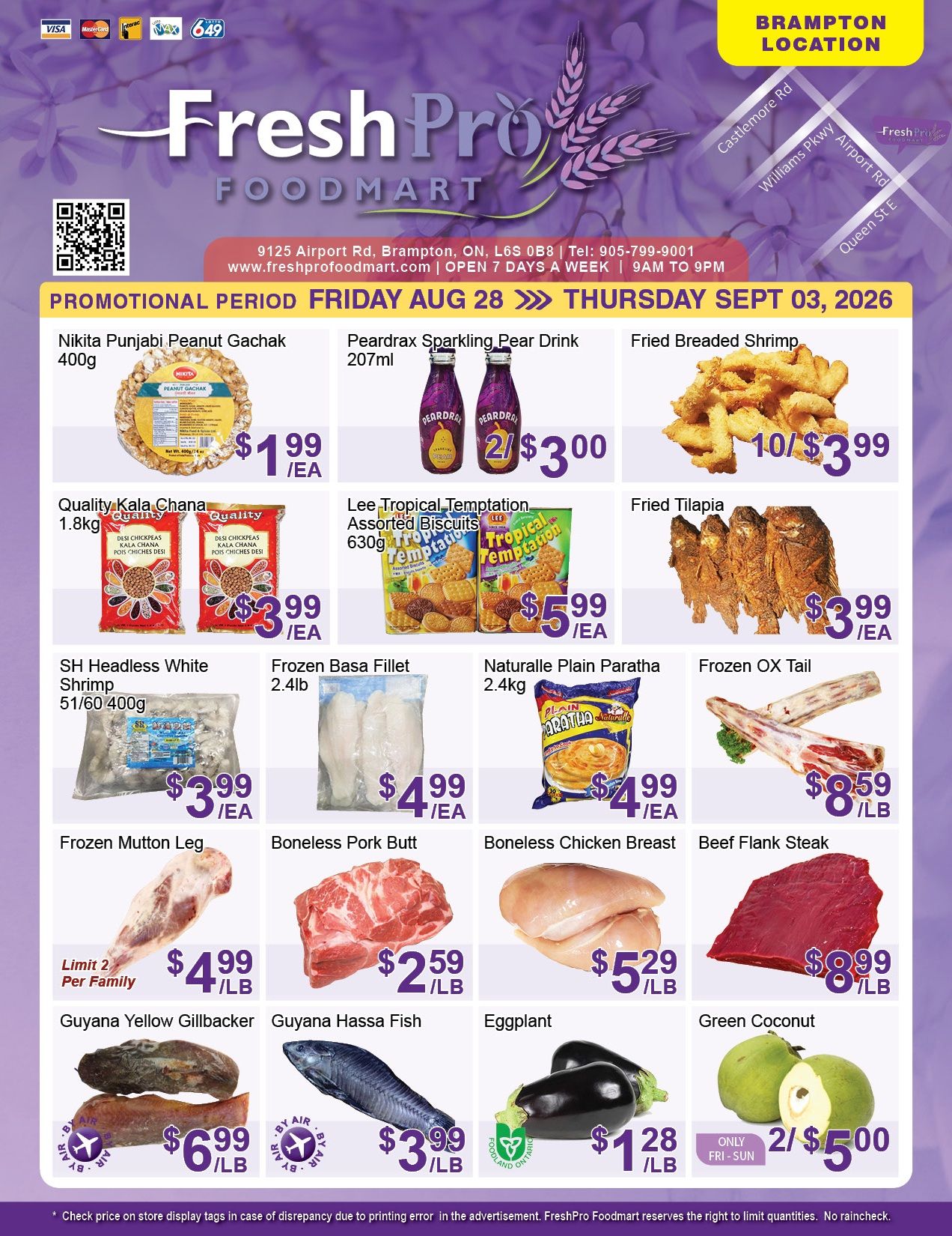 FreshPro Foodmart (Brampton) Flyer August 28 to September 3
