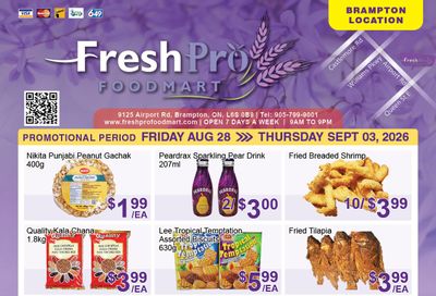 FreshPro Foodmart (Brampton) Flyer August 28 to September 3