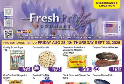 FreshPro Foodmart (Mississauga) Flyer August 28 to September 3