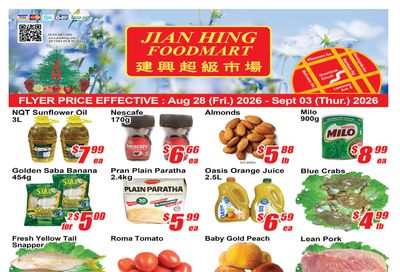 Jian Hing Foodmart (Scarborough) Flyer August 28 to September 3