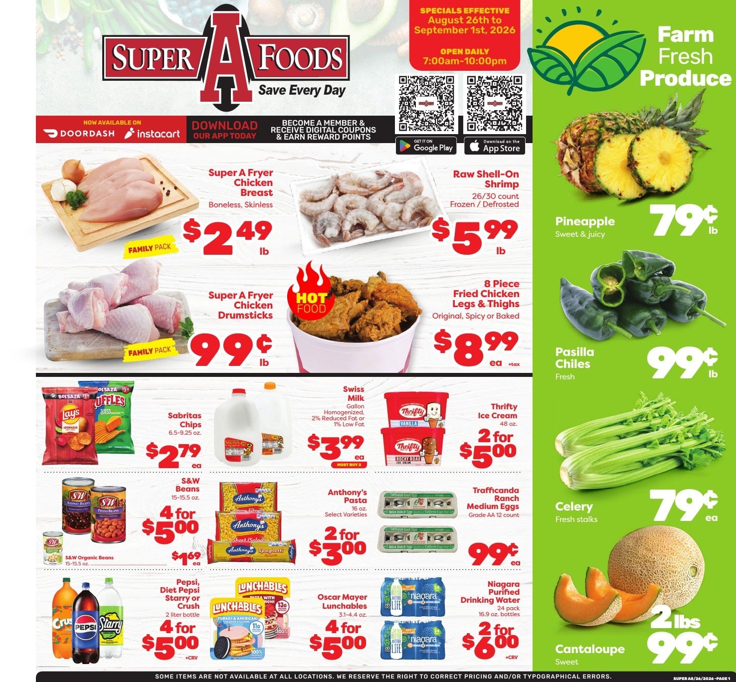 Super A Foods Weekly Ad August 26 - September 1, 2026