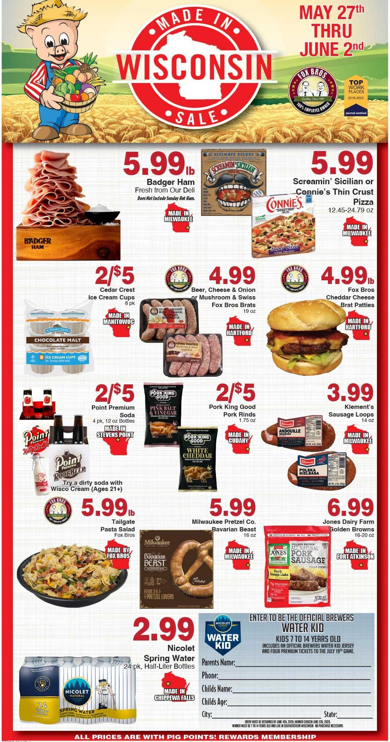 Fox Bros Piggly Wiggly Weekly Ad August 26 - September 1, 2026