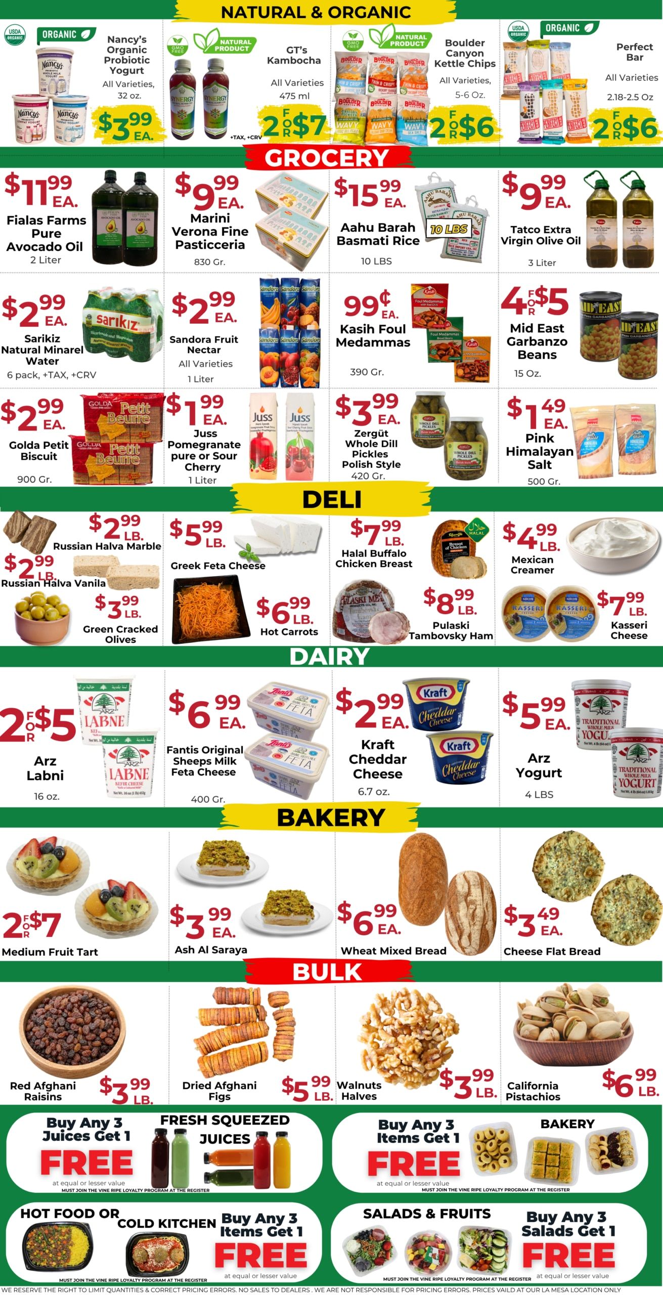 Vine Ripe (8191 Fletcher Parkway, La Mesa, CA) Weekly Ad August 25 - 31, 2026