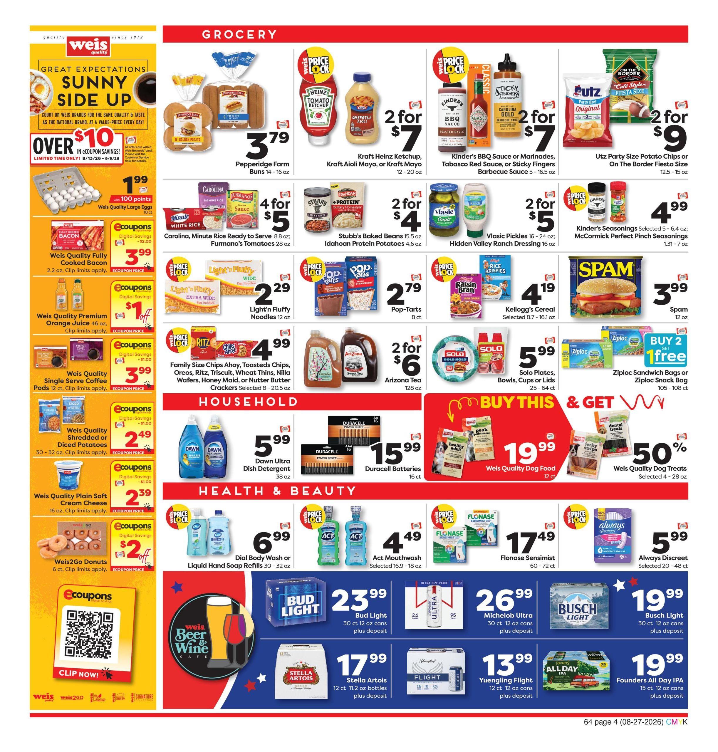 Weis Markets (Elmira Area, NY) Weekly Ad August 27 - September 2, 2026