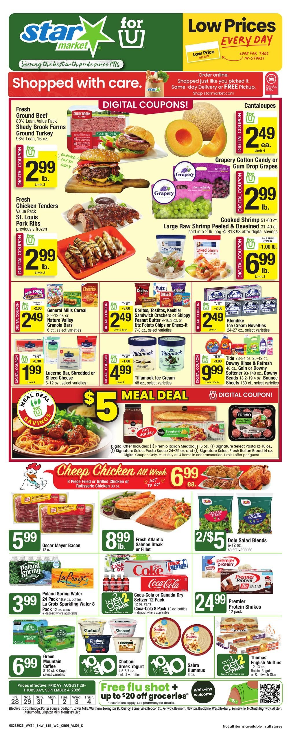 Star Market (Quincy–Watertown Area, MA–RI) Weekly Ad August 28 - September 3, 2026