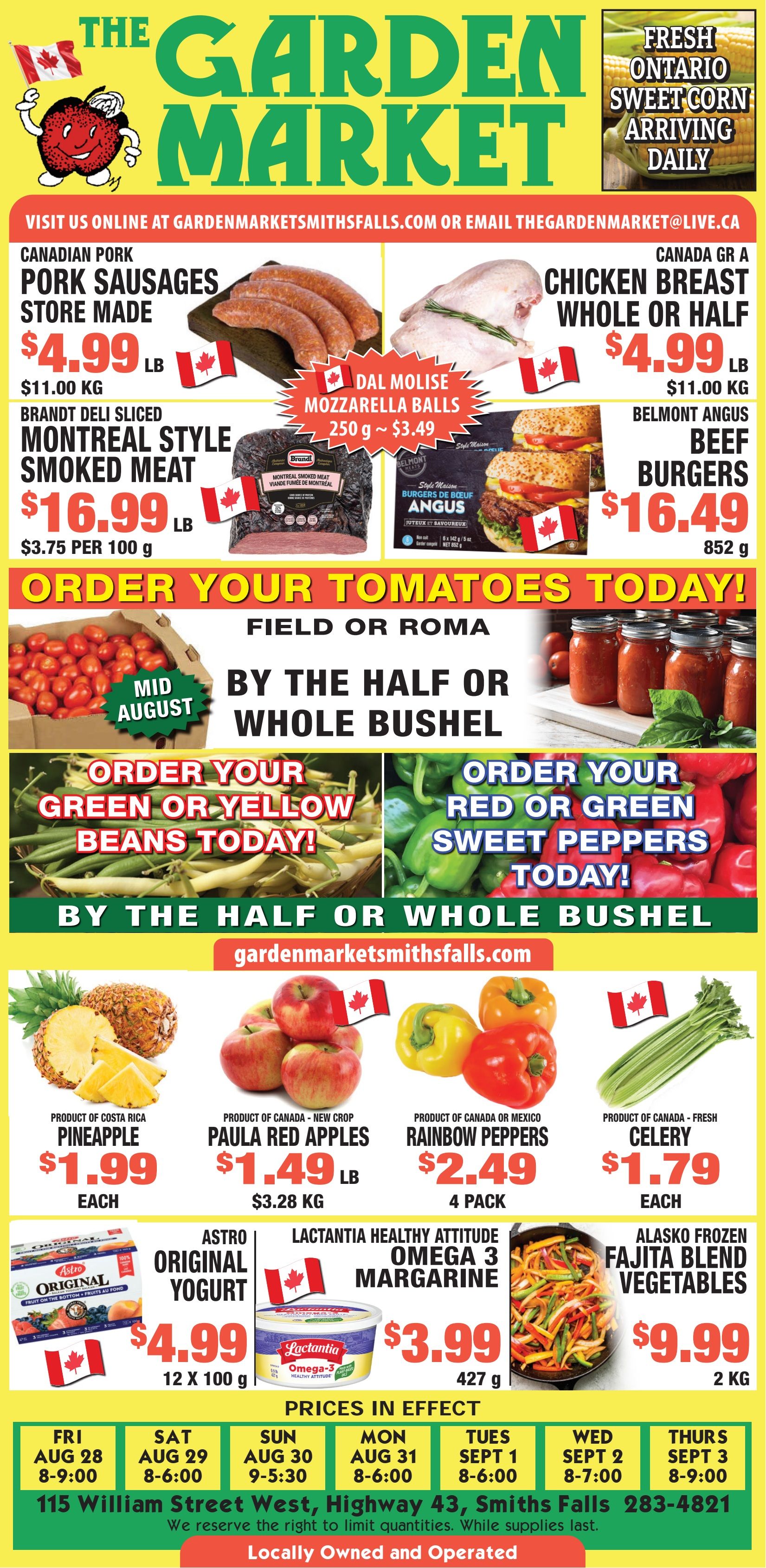 The Garden Market Flyer August 28 to September 3