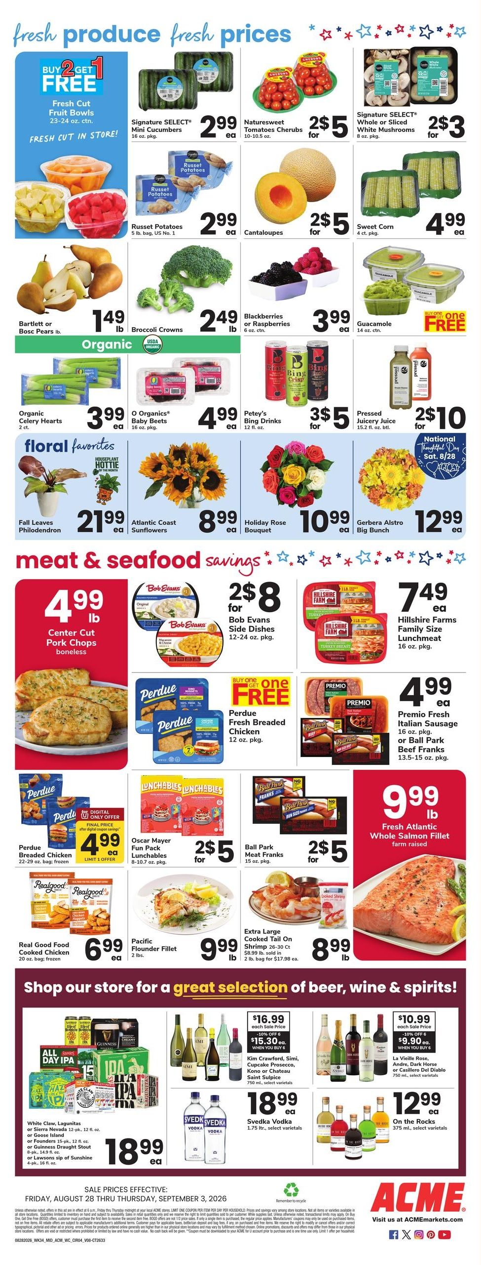 Acme Markets (Bridgeport Area, CT) Weekly Ad August 28 - September 3, 2026