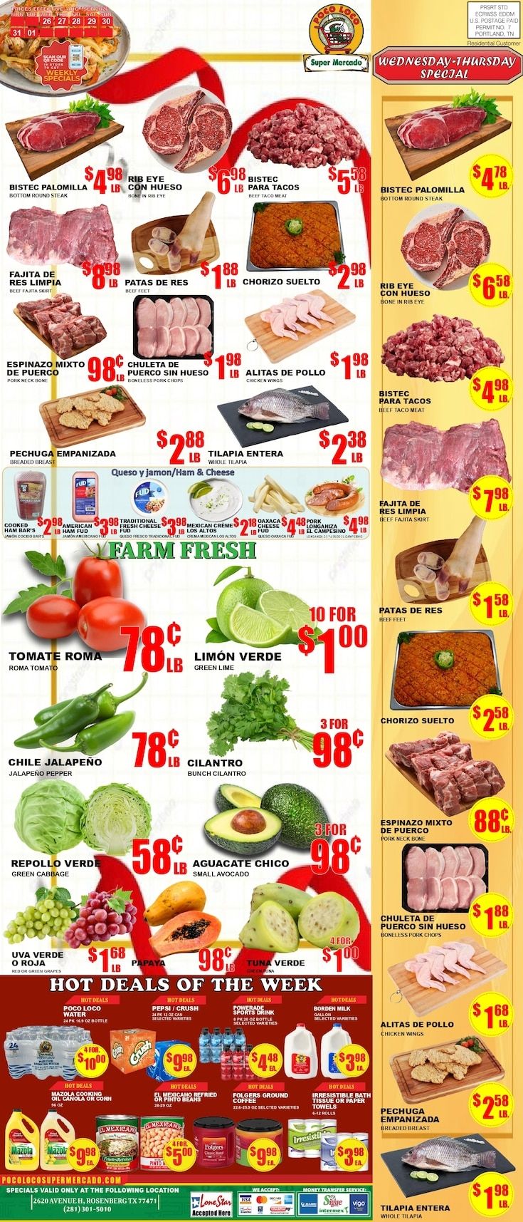 Poco Loco Supermercado (Rosenberg, TX) Weekly Ad August 26 - September 1, 2026