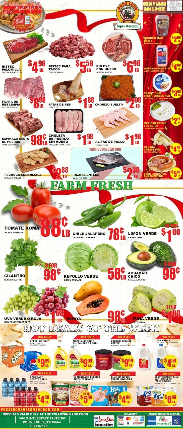 Poco Loco Supermercado (Round Rock, TX) Weekly Ad August 26 - September 1, 2026