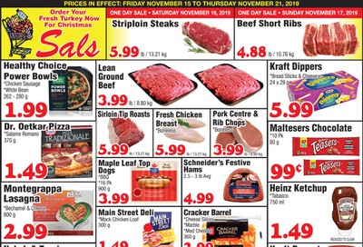 Sal's Grocery Flyer November 15 to 21