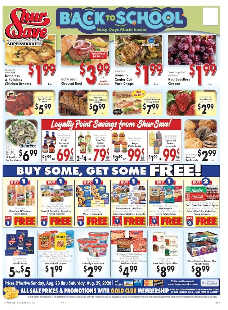 Zazzera's Supermarket ShurSave Weekly Ad August 23 - 29, 2026
