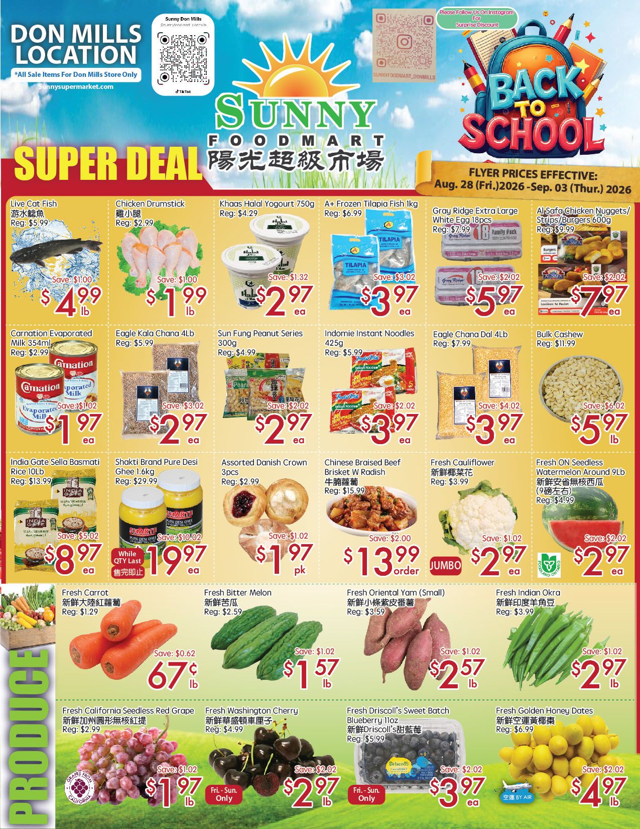Sunny Foodmart (Don Mills) Flyer August 28 to September 3