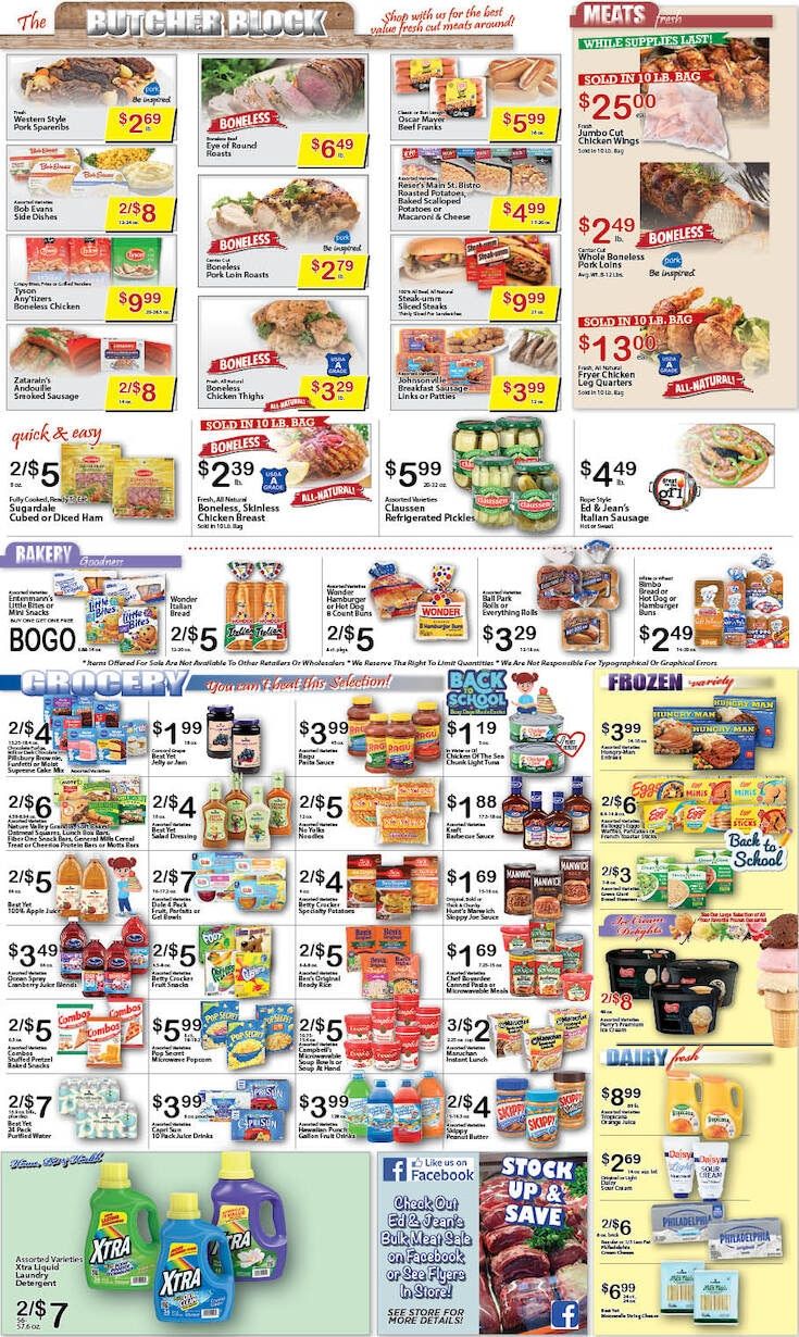 Ed and Jean's Market Weekly Ad August 23 - 29, 2026