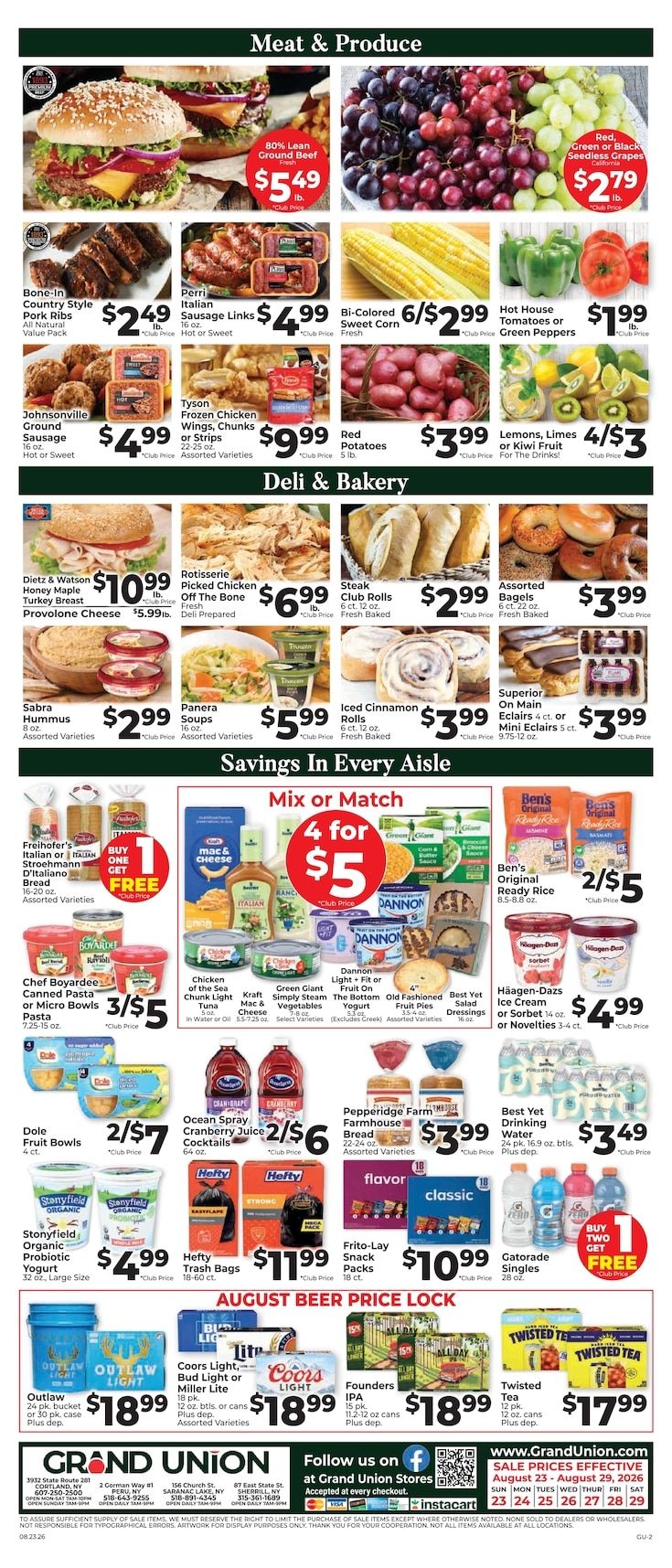 Grand Union (New York) Weekly Ad August 23 - 29, 2026