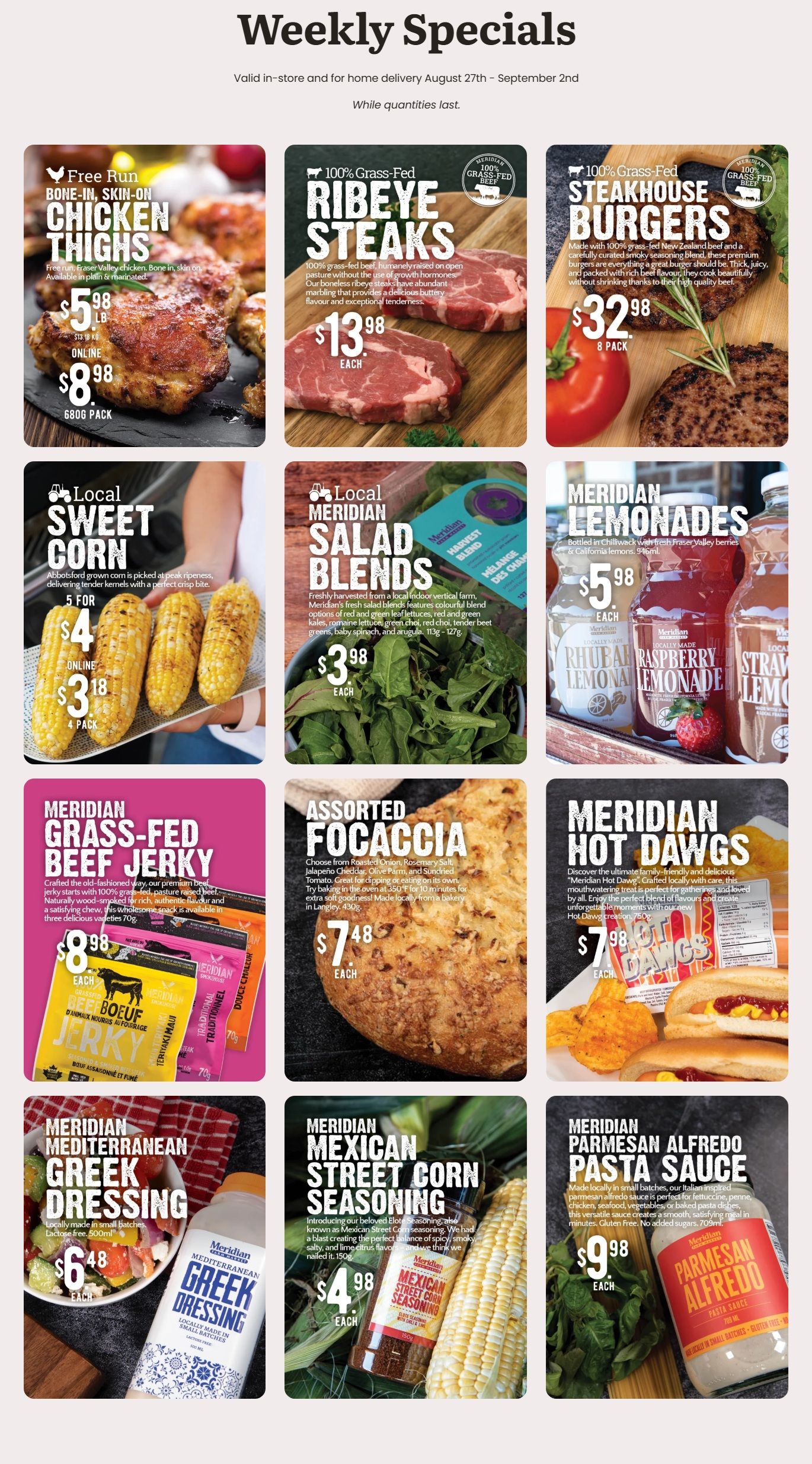 Meridian Farm Market Flyer August 27 to September 2