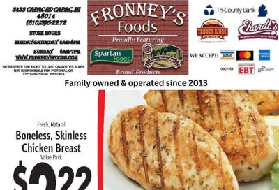 Fronney's Foods Weekly Ad August 24 - 30, 2026