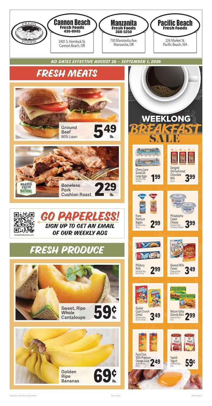 Fresh Foods Marketplace Weekly Ad August 26 - September 1, 2026