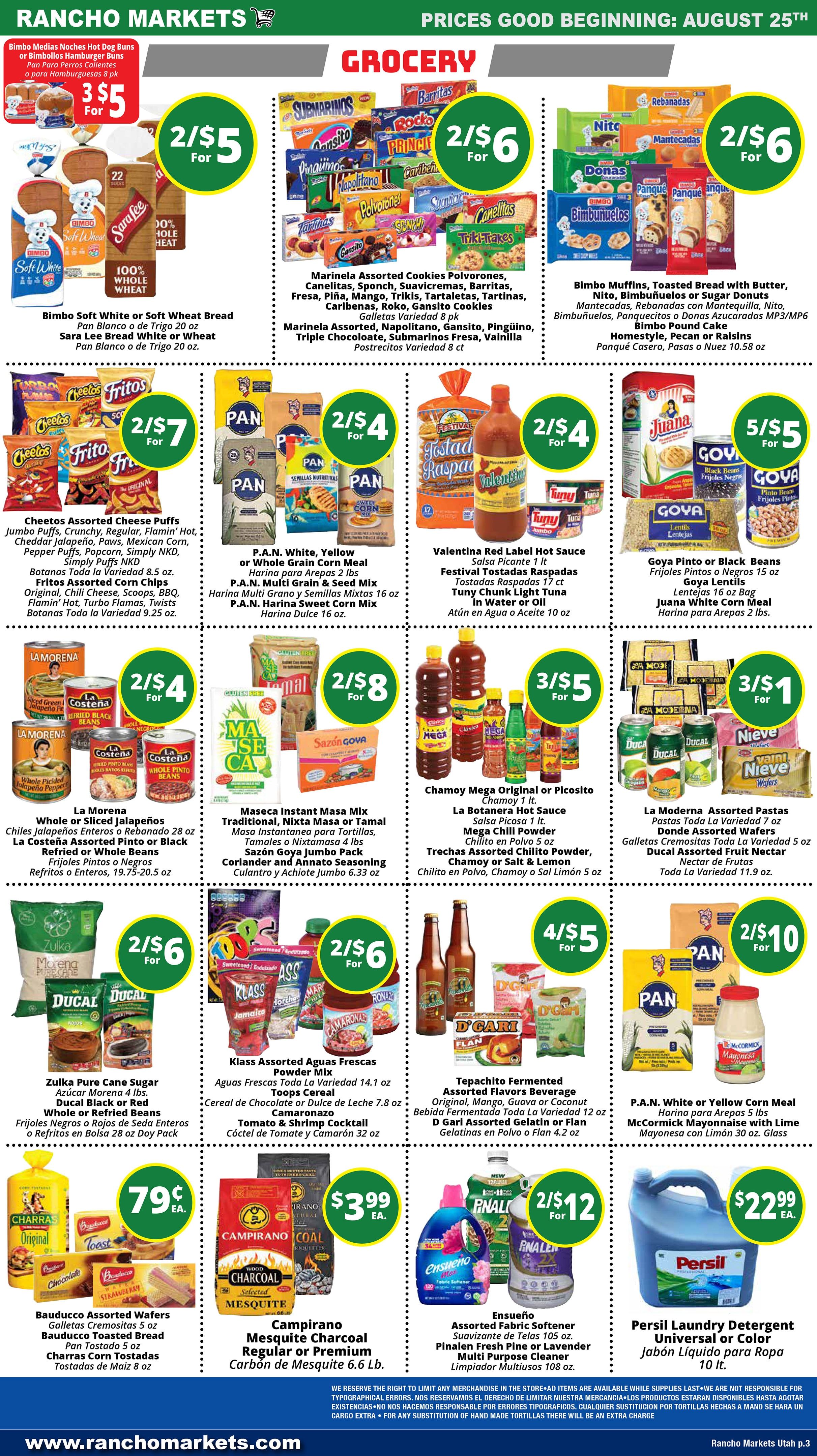 Rancho Markets Weekly Ad August 25 - 31, 2026