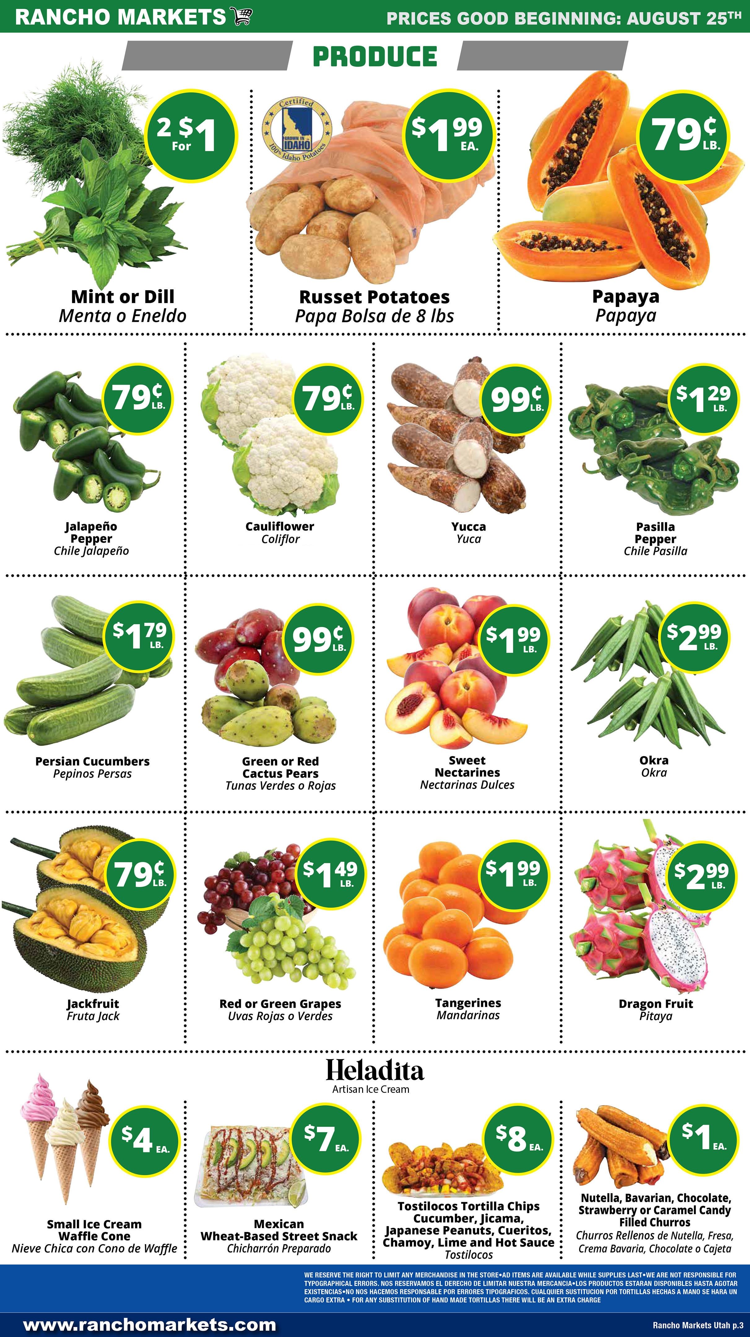 Rancho Markets Weekly Ad August 25 - 31, 2026
