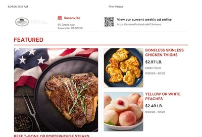 Susanville Supermarket IGA Weekly Ad August 26 - September 1, 2026
