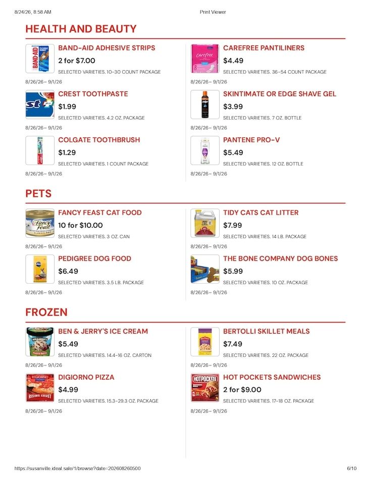 Susanville Supermarket IGA Weekly Ad August 26 - September 1, 2026