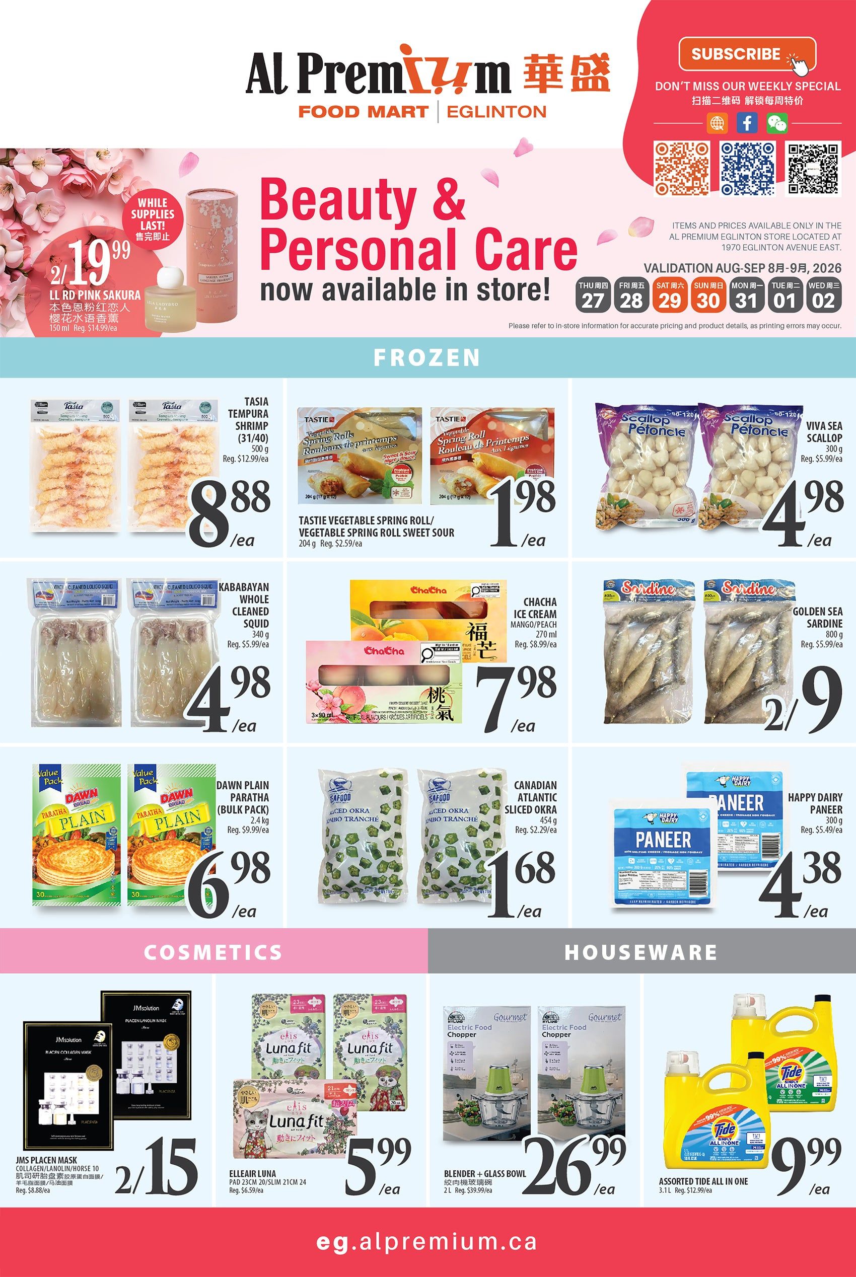 Al Premium Food Mart (Eglinton Ave.) Flyer August 27 to September 2