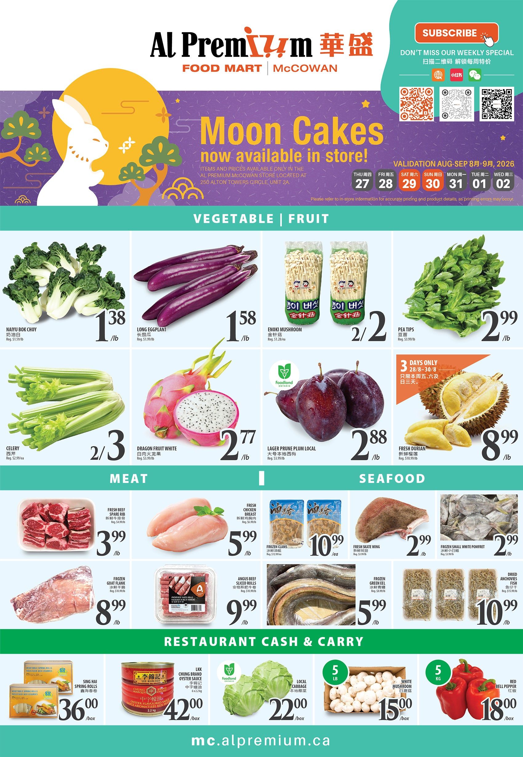 Al Premium Food Mart (McCowan) Flyer August 27 to September 2