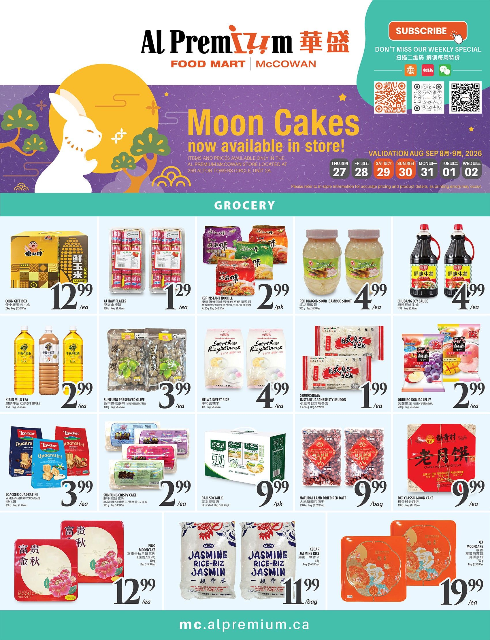 Al Premium Food Mart (McCowan) Flyer August 27 to September 2
