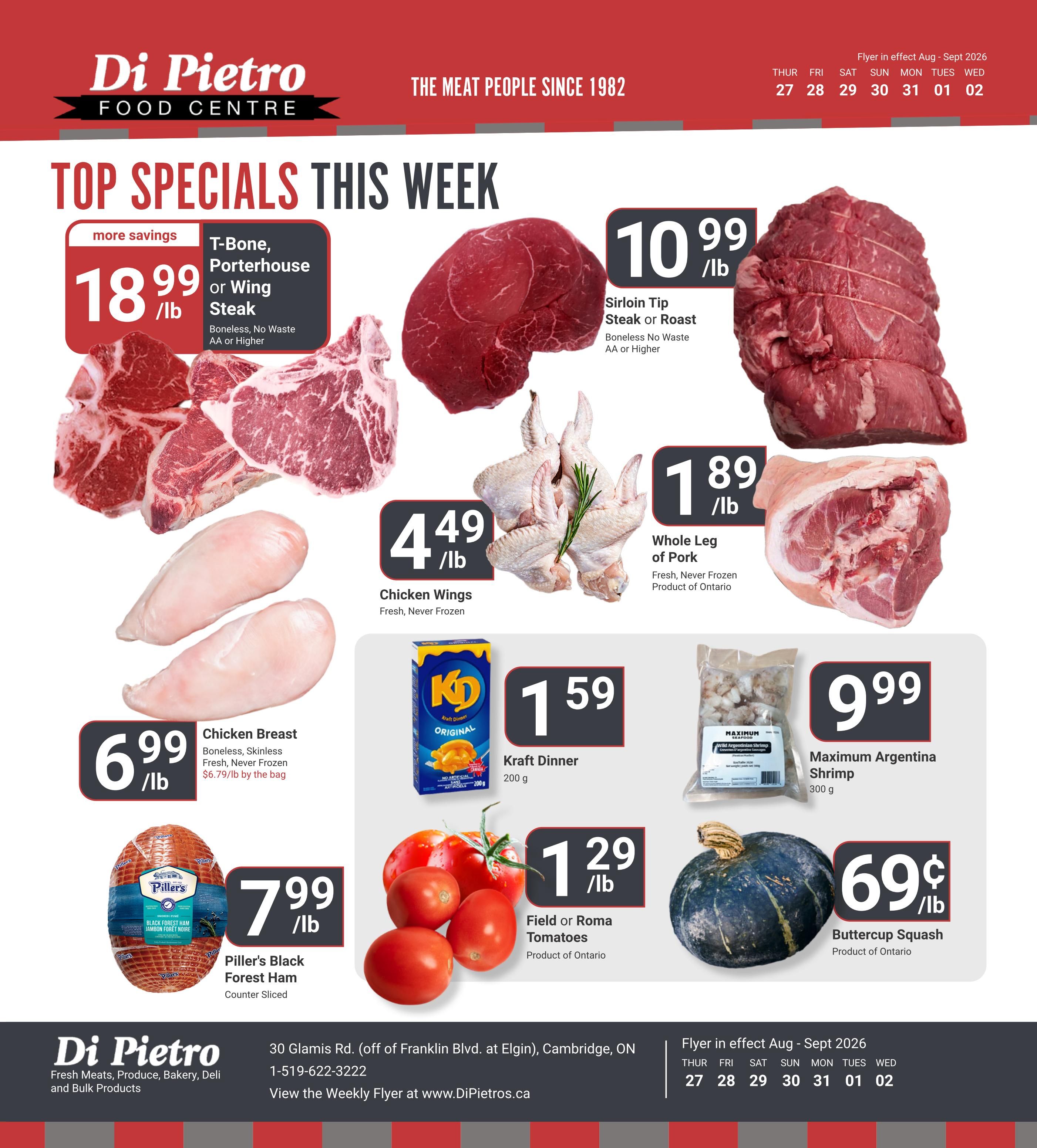 Di Pietro Food Centre Flyer August 27 to September 2