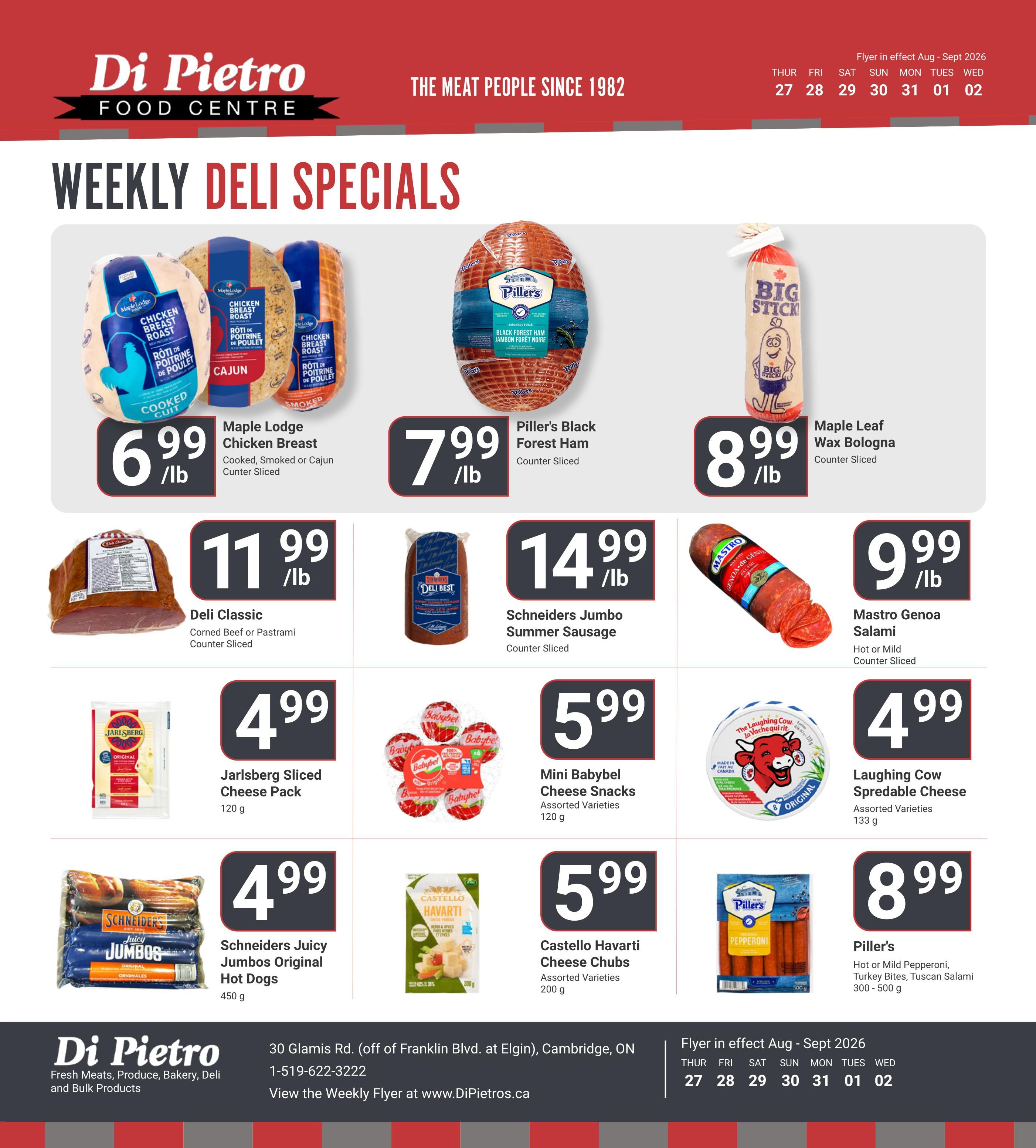 Di Pietro Food Centre Flyer August 27 to September 2