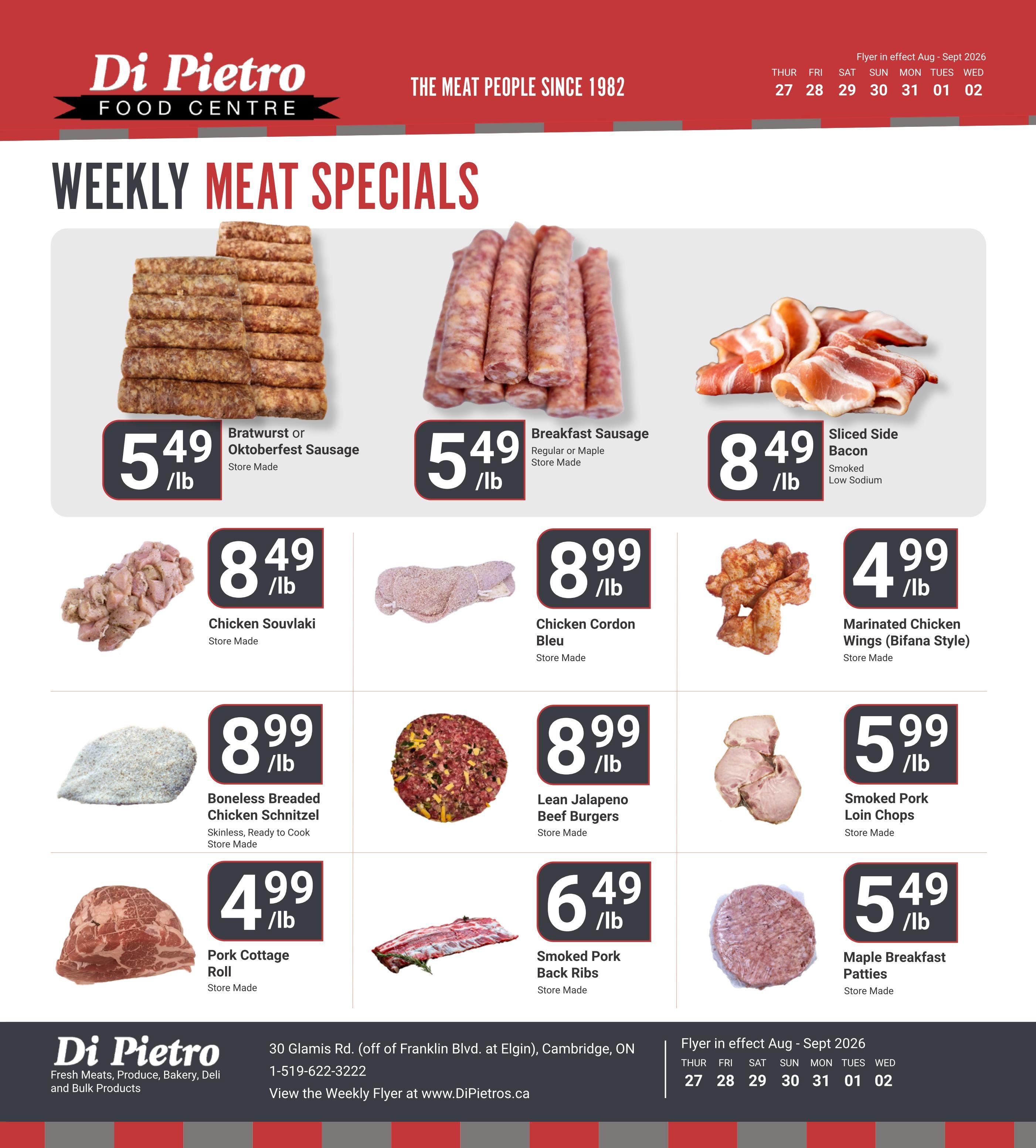 Di Pietro Food Centre Flyer August 27 to September 2