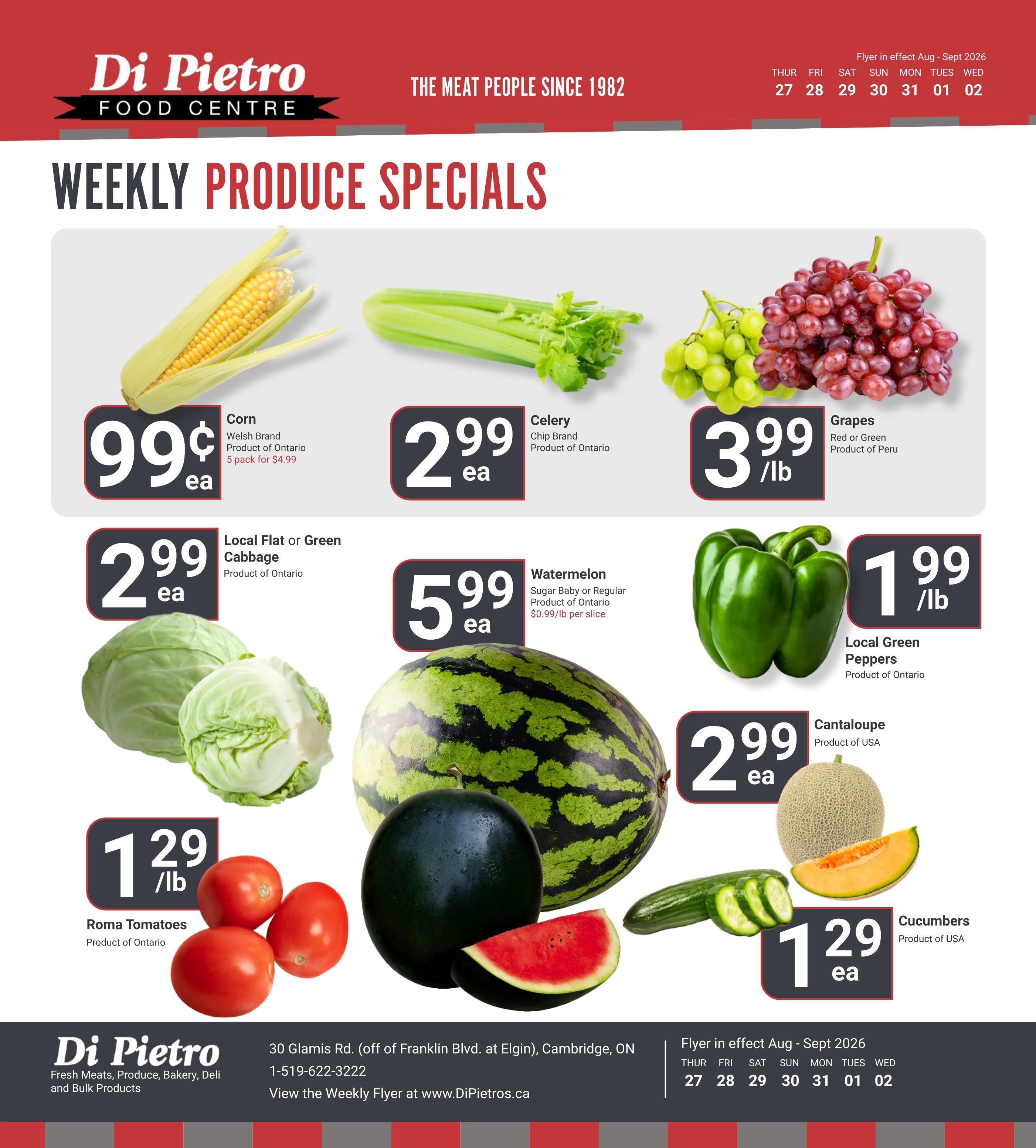 Di Pietro Food Centre Flyer August 27 to September 2