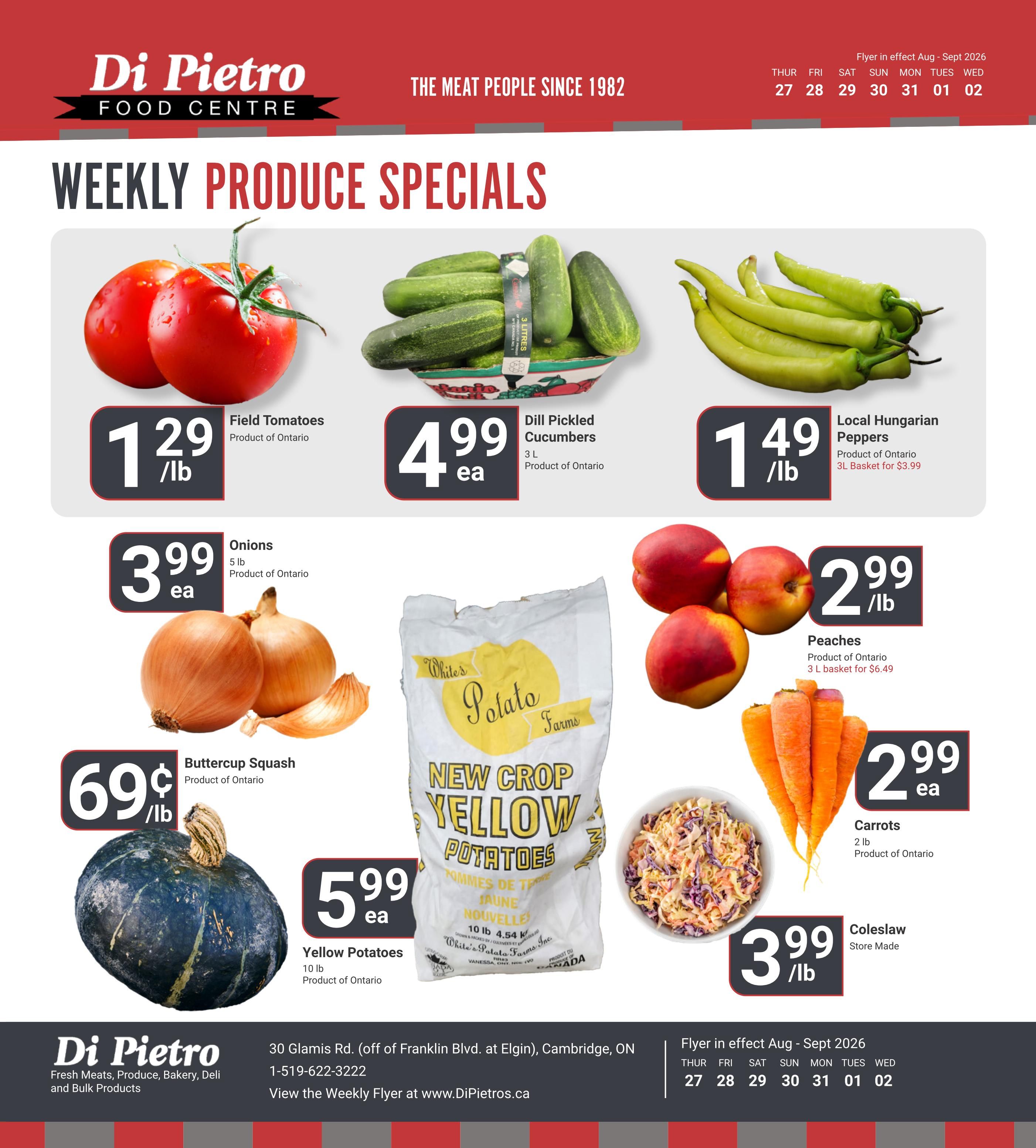 Di Pietro Food Centre Flyer August 27 to September 2