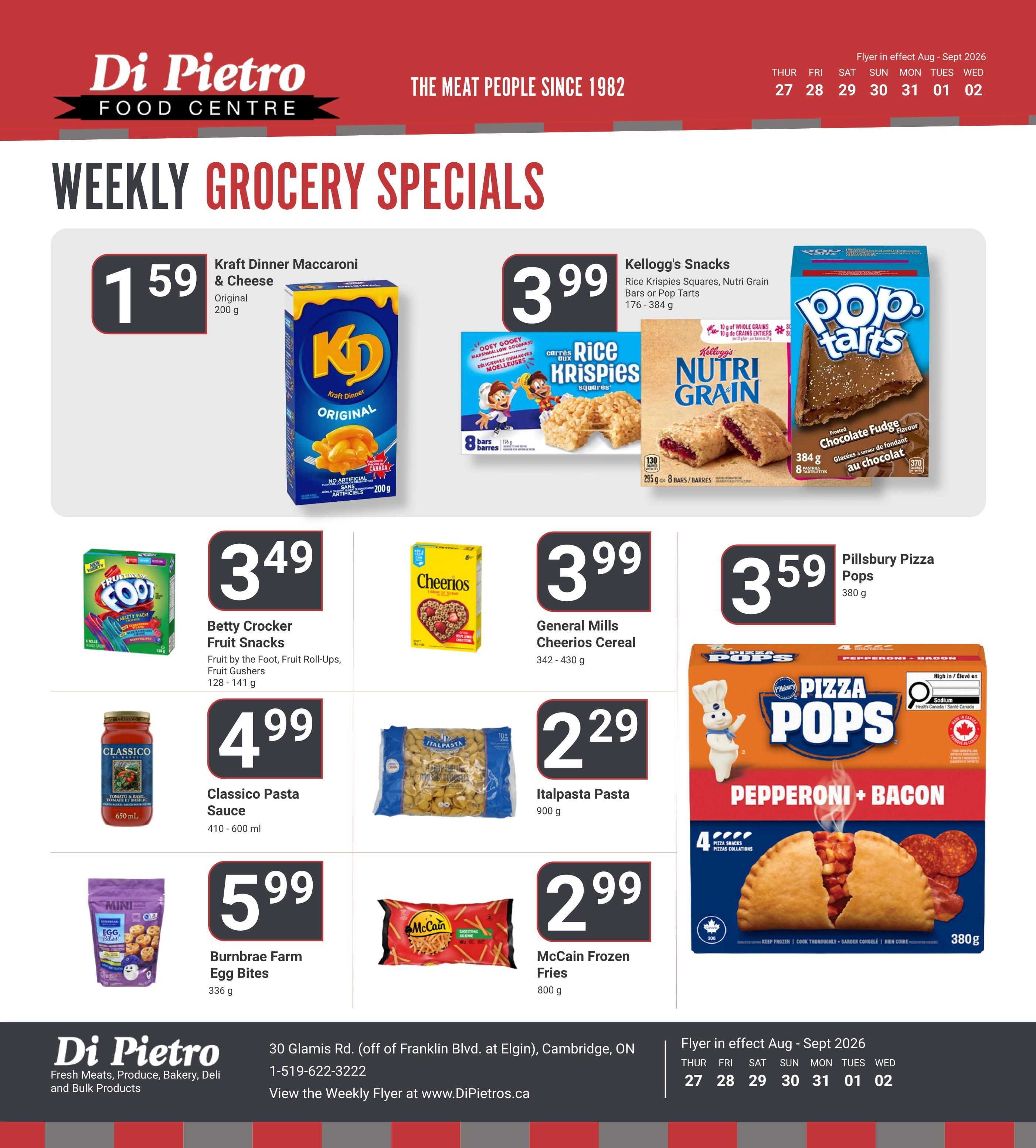 Di Pietro Food Centre Flyer August 27 to September 2