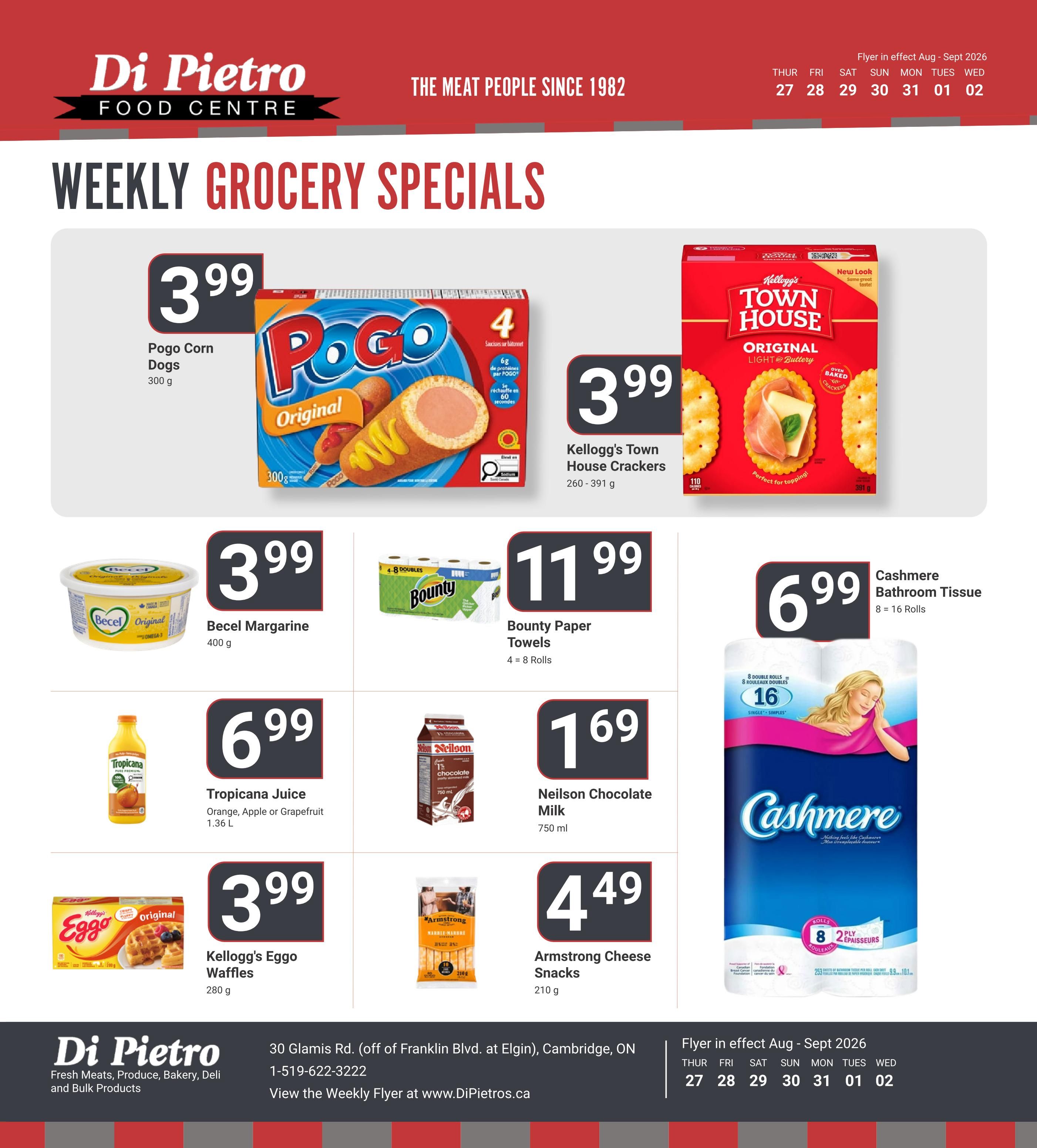 Di Pietro Food Centre Flyer August 27 to September 2