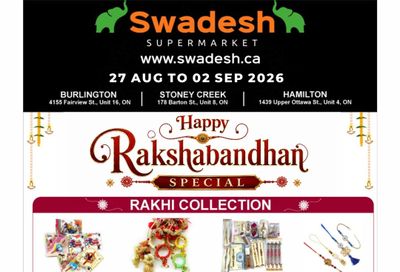 Swadesh Supermarket Flyer August 27 to September 2