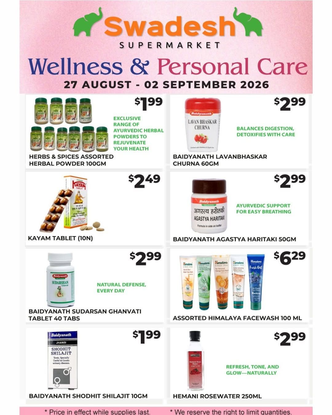 Swadesh Supermarket Flyer August 27 to September 2