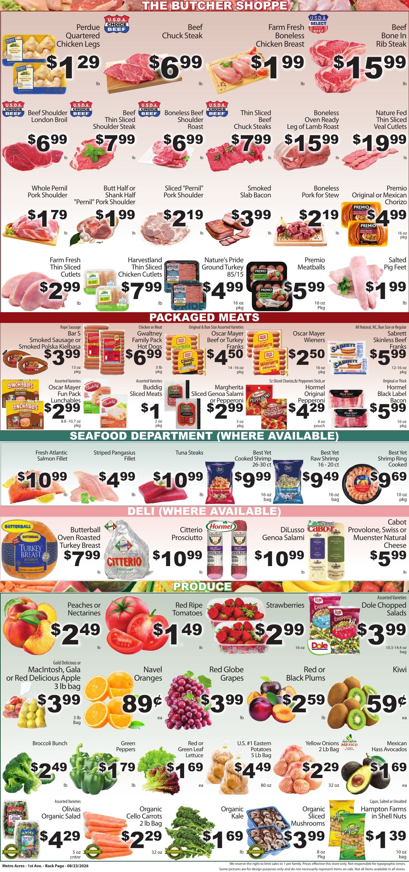 Metro Acres Market Weekly Ad August 23 - 29, 2026