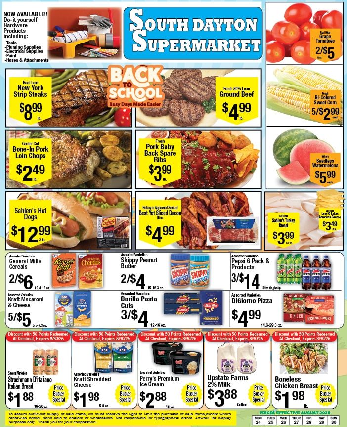 South Dayton Supermarket Weekly Ad August 24 - 30, 2026