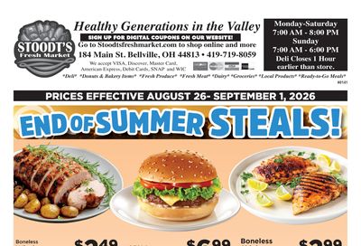 Stoodt's Fresh Market Weekly Ad August 26 - September 1, 2026