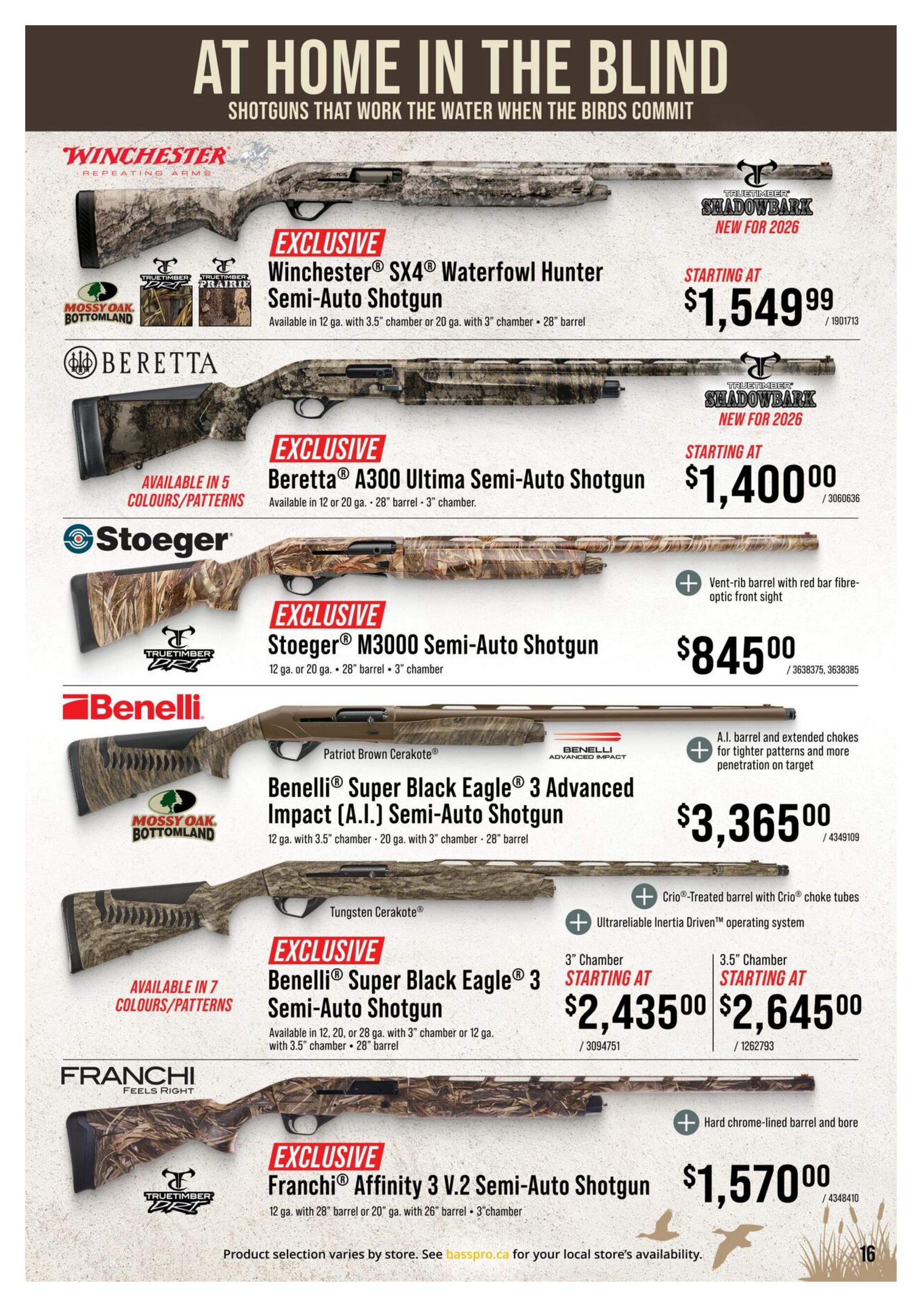Bass Pro Shops Waterfowl Catalogue August 27 to September 23
