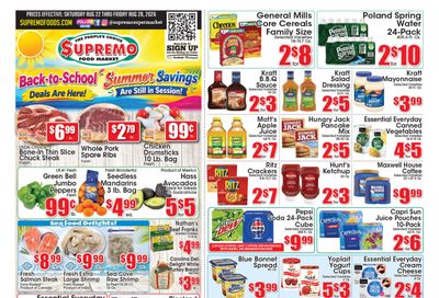 Supremo Food Markets Weekly Ad August 22 - 28, 2026