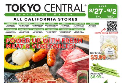 Tokyo Central and Marukai (California) Weekly Ad August 27 - September 2, 2026