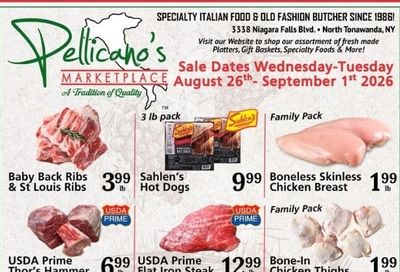 Pellicano's Marketplace (North Tonawanda, NY) Weekly Ad August 26 - September 1, 2026