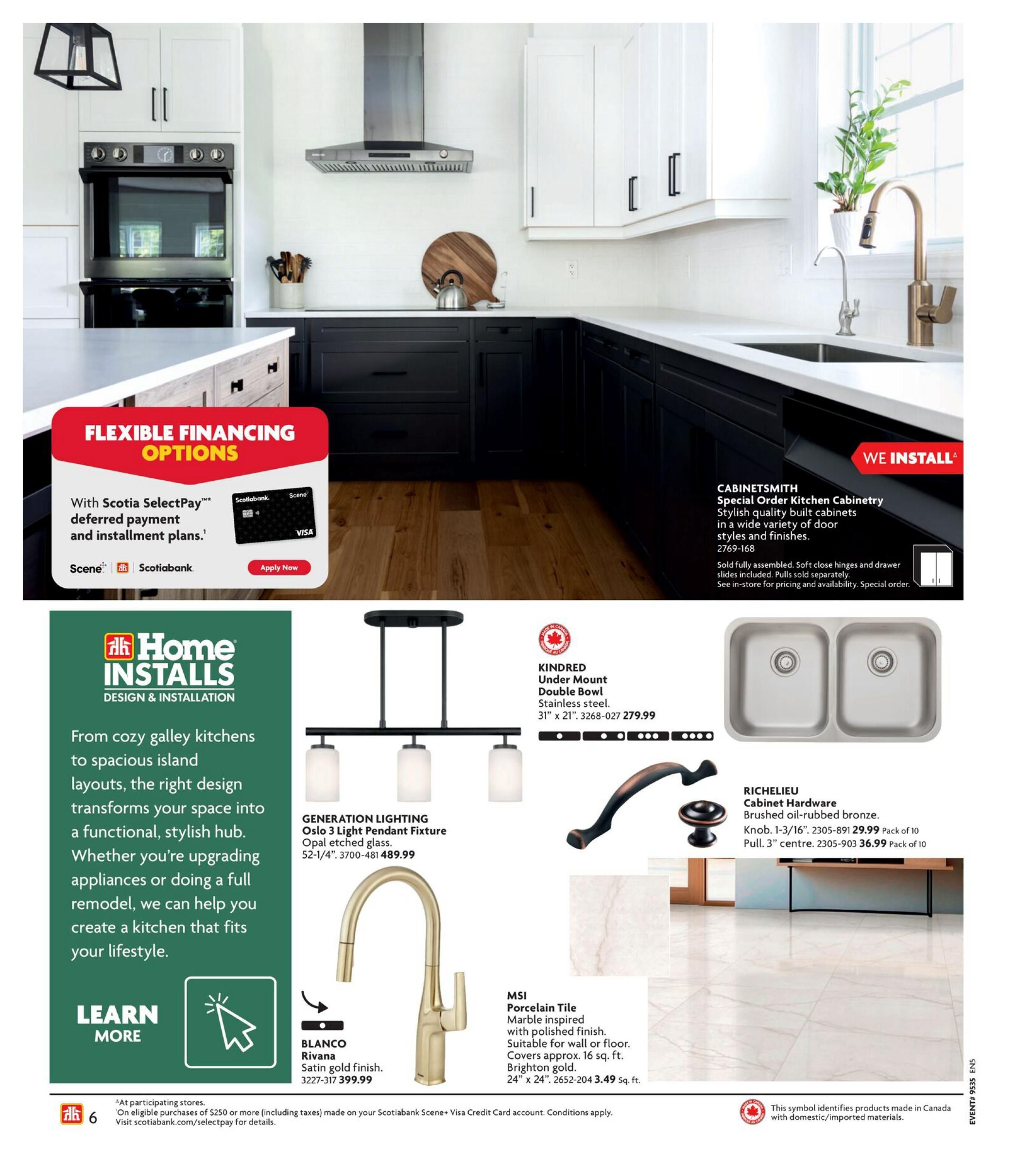 Home Hardware (BC) Kitchen And Bath Flyer August 27 to November 18